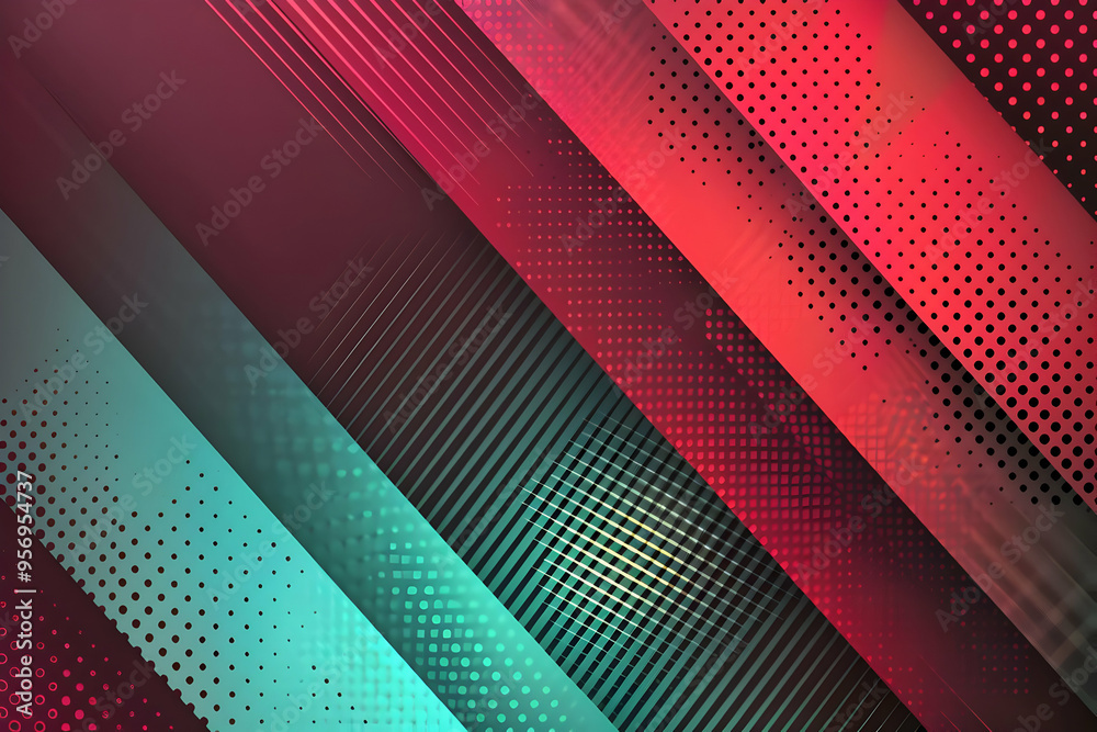 Abstract Background with Diagonal Stripes, Red and Green Colors Abstract Background with Diagonal Stripes, Red and Green Colors