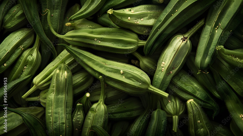 Fototapeta premium fresh okra
