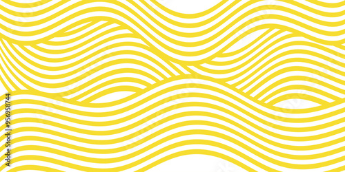 Pattern texture of Chinese noodles, Spaghetti, pasta or Ramen noodles. Vector illustration.