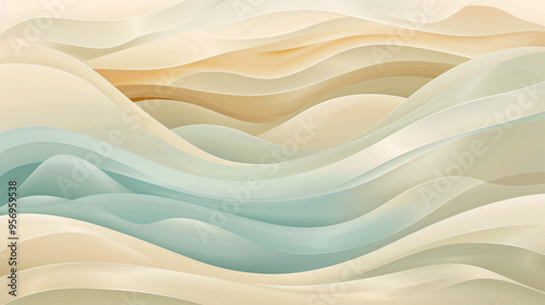 Abstract Pastel Wavy Background