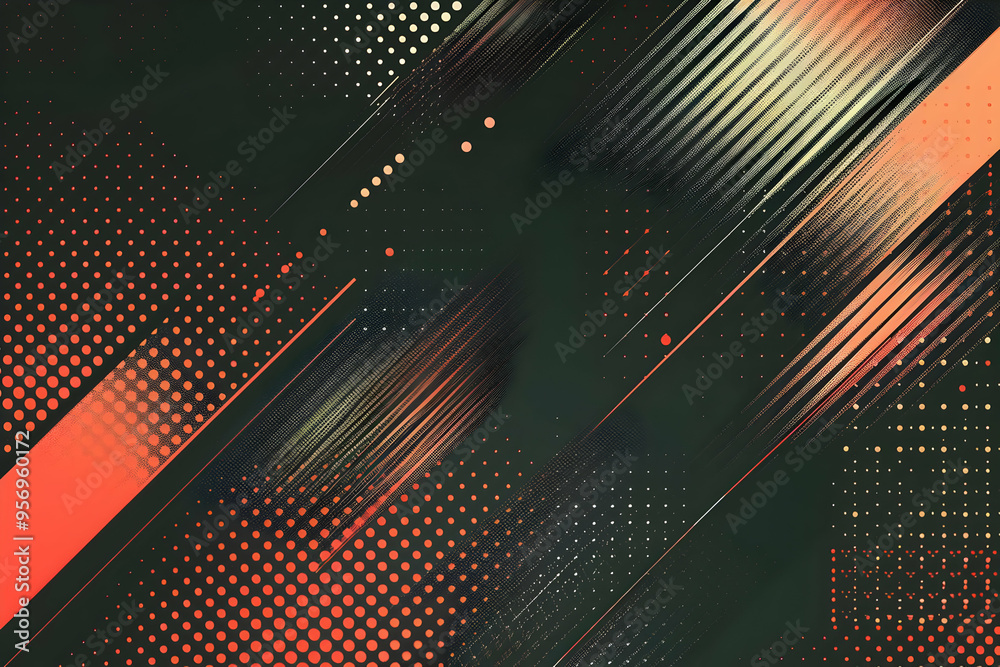 Abstract Background with Diagonal Lines and Polka Dots Abstract Background with Diagonal Lines and Polka Dots