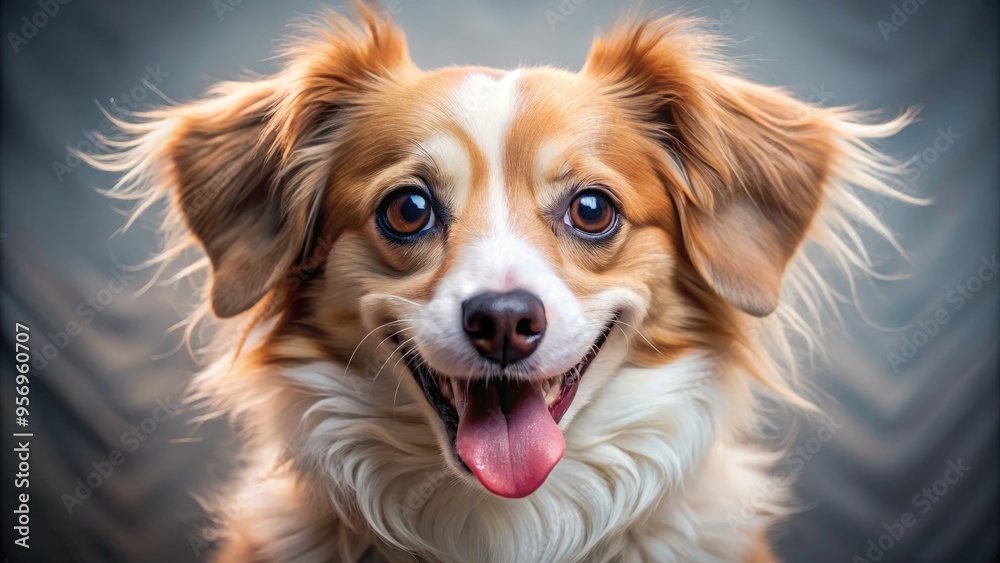Adorable canine features a fluffy coat, big brown eyes, and a sweet expression, with a slight tongue-out smile, capturing the heart of any animal lover. Adorable canine features a fluffy coat, big brown eyes, and a sweet expression, with a slight tongue-out smile, capturing the heart of any animal lover.