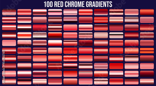 A set of colored gradients. Metallic gradient effects for the design of text and bulletin boards, infographics. Vector illustration