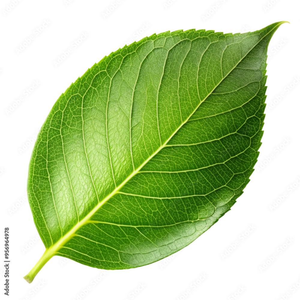 Obraz premium Realistic leaves isolated on white background.
