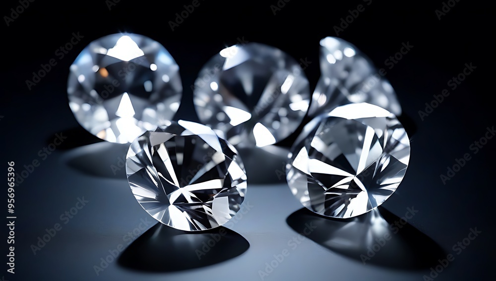 Fototapeta premium diamond on black background