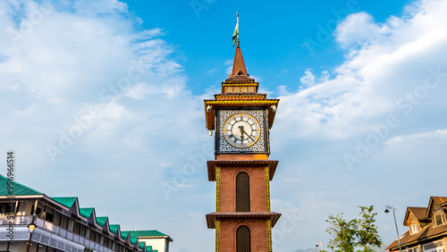 The Ghanta Ghar or Clock Tower at Lal Chowk, Srinagar is one of the main tourist attraction in Jammu and Kashmir, India