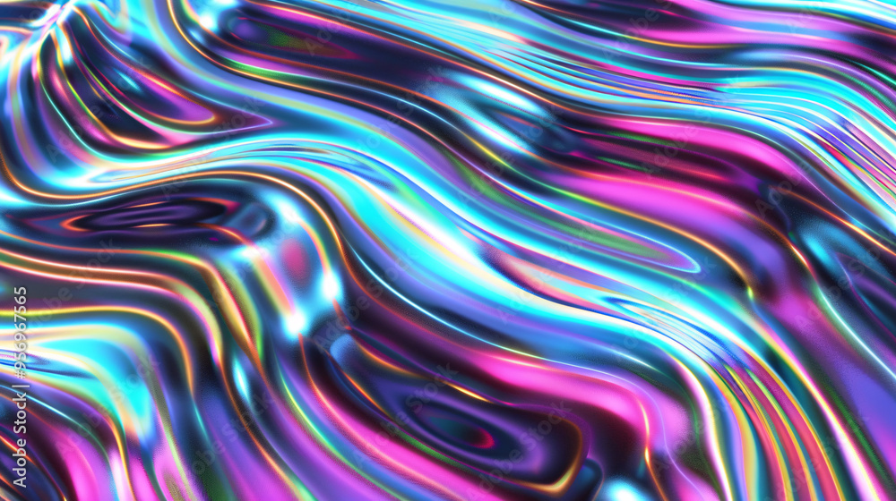 Abstract Holographic Background with Wavy Lines Abstract Holographic Background with Wavy Lines