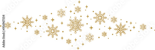 Golden Snowflake Christmas vector. Christmas Gold New year decoration EPS 10