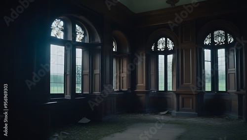 abandoned elizabethan mansion interior