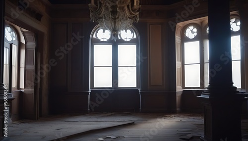 abandoned renaissance mansion interior echoes forgotten era photo