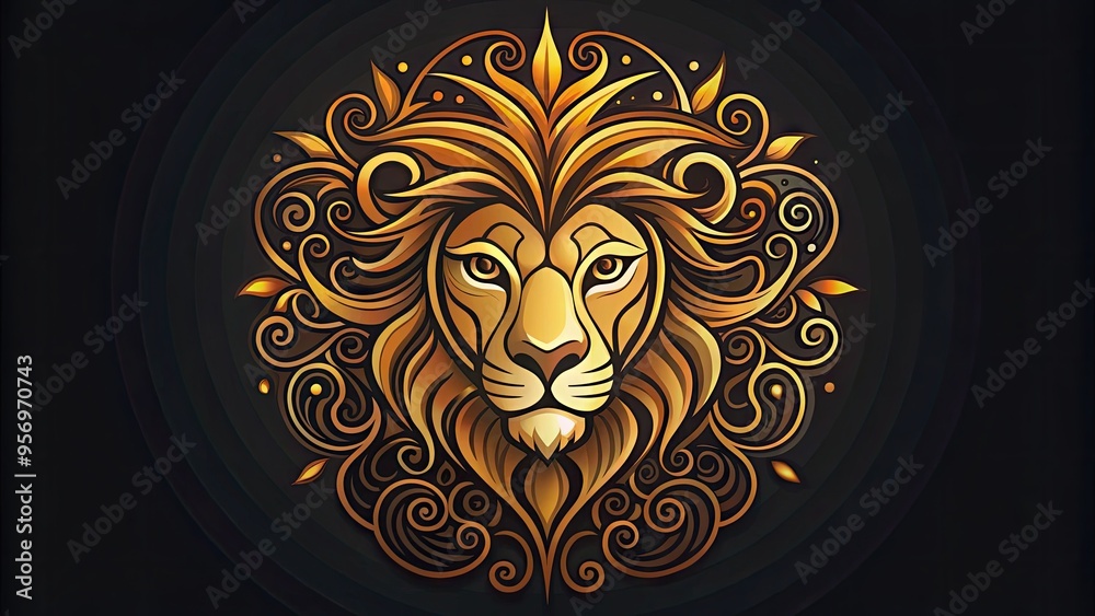 A modern illustration of a stylized lion's head formed by elegant swirls and geometric shapes, symbolizing courage and strength in a minimalist design aesthetic. A modern illustration of a stylized lion's head formed by elegant swirls and geometric shapes, symbolizing courage and strength in a minimalist design aesthetic.