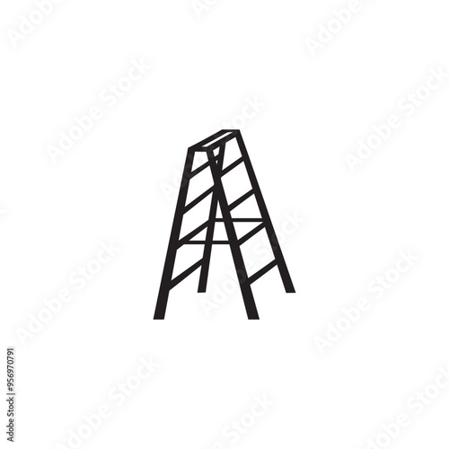 step ladder icon symbol sign vector
