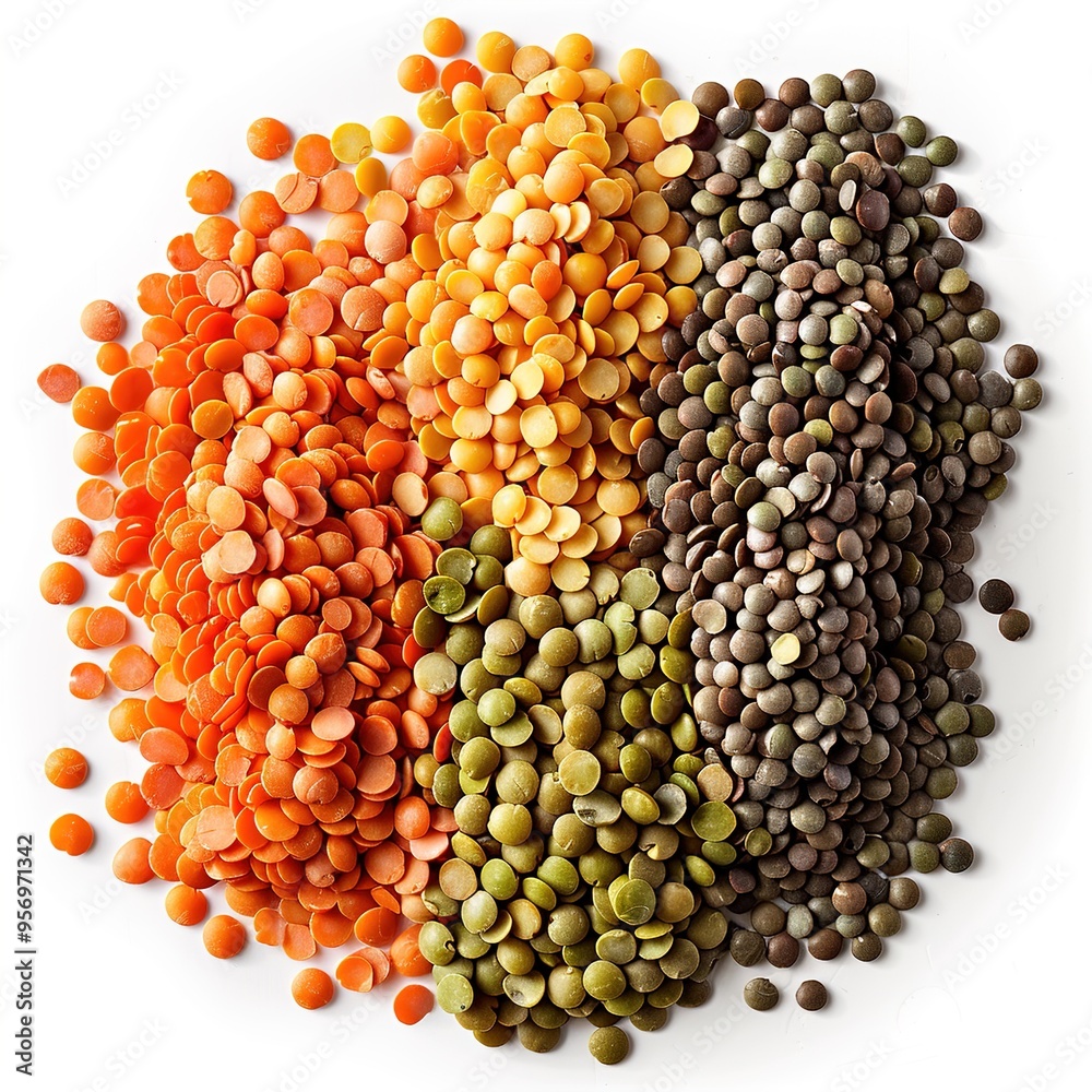 lentils isolated on transparent png isolated 