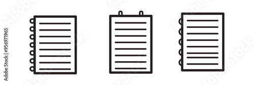 Document icon vector for web and mobile app. Paper sign and symbol. File Icon vector set illustration.