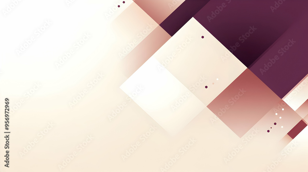 Abstract Background with Burgundy and Beige Shapes