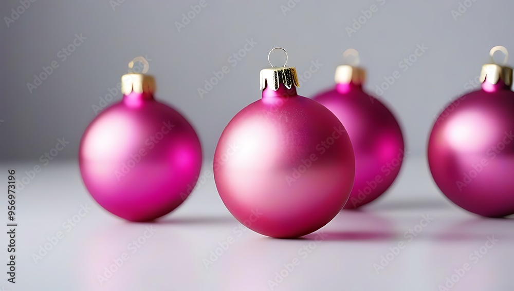 pink baubles christmas decoration isolated white background pink baubles christmas decoration isolated white background