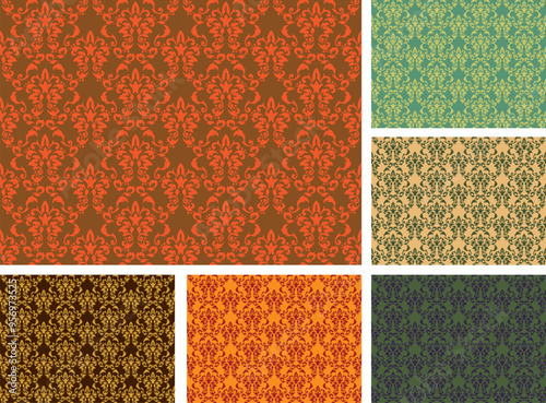 Vector damask seamless pattern element. Classical luxury old fashioned damask ornament, royal victorian seamless texture for wallpapers, textile, wrapping.