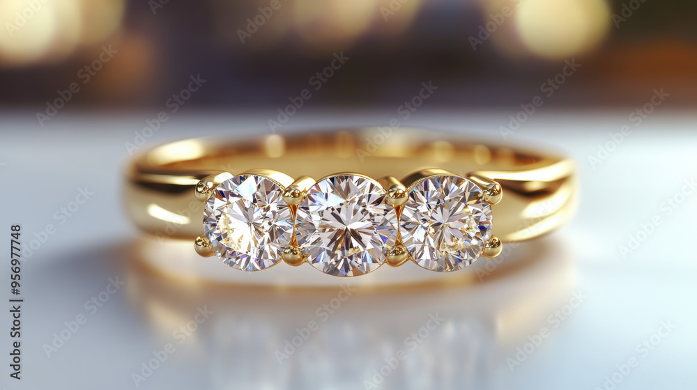 Gold Diamond Ring. Gold Diamond Ring.