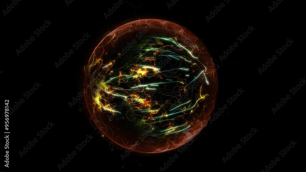 energy sector.Futuristic magical plasma circle  glows in space.
