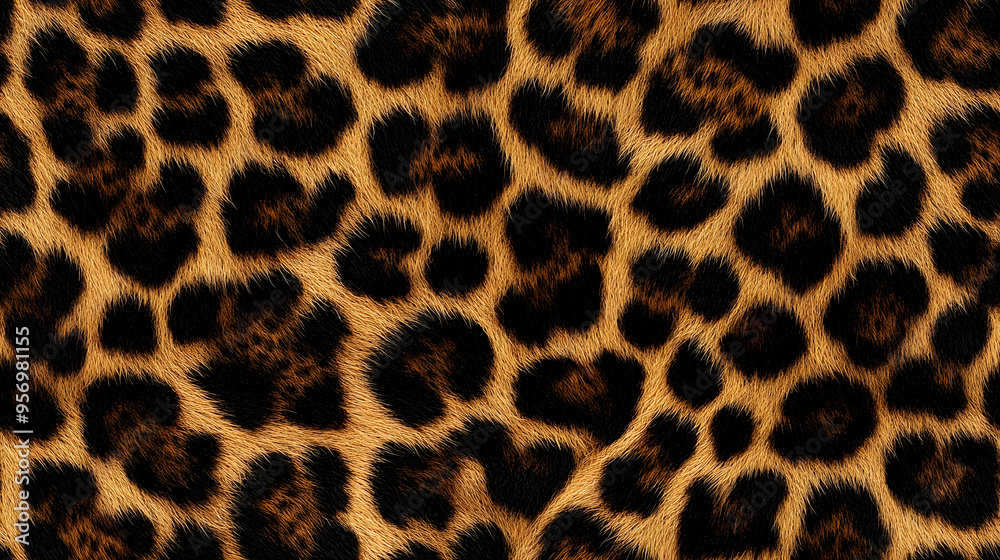 Realistic fur leopard seamless pattern Realistic fur leopard seamless pattern