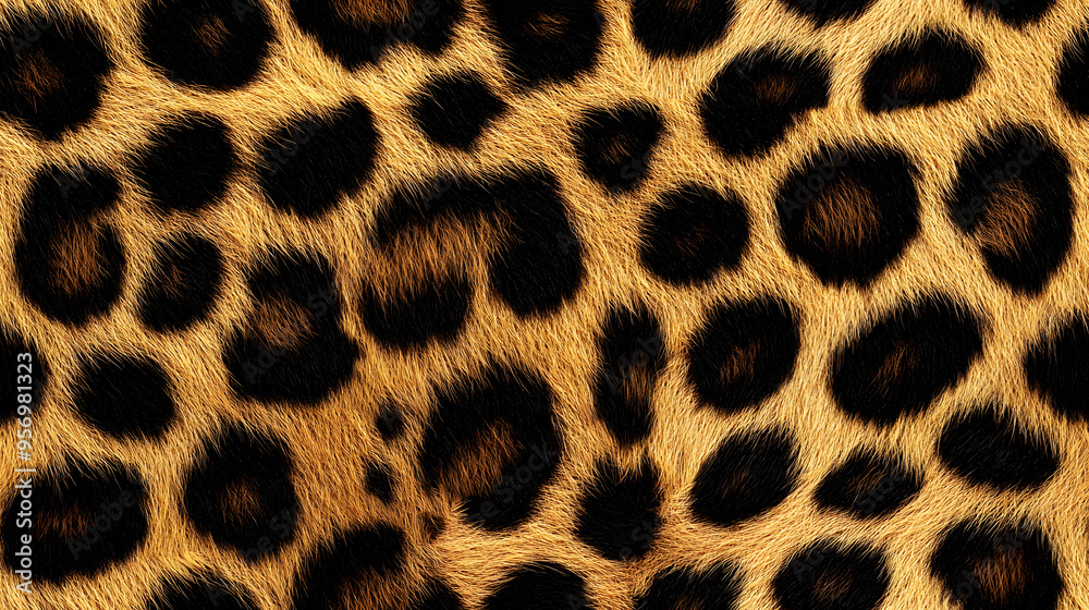 Realistic fur leopard seamless pattern Realistic fur leopard seamless pattern