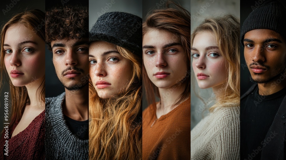Fototapeta premium A series of photos showing different individuals in their natural environments, being true to themselves