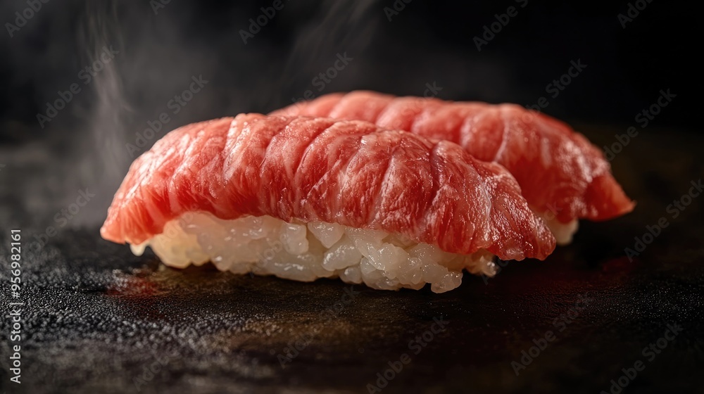 Sushi Delight: Close-up captures the art of Japanese cuisine. This mouth-watering sushi, meticulously crafted, is a testament to culinary perfection. Sushi Delight: Close-up captures the art of Japanese cuisine. This mouth-watering sushi, meticulously crafted, is a testament to culinary perfection.