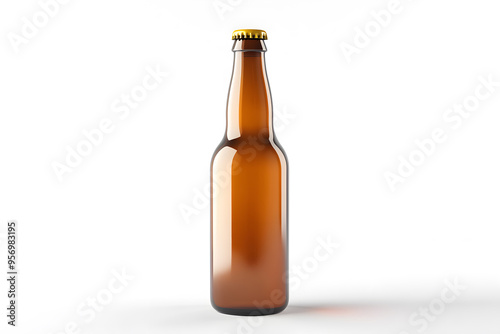  Beer bottle mock up, isolated on white background