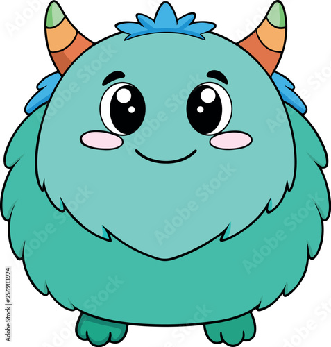 Playful Fluffy Creature with a Big Grin