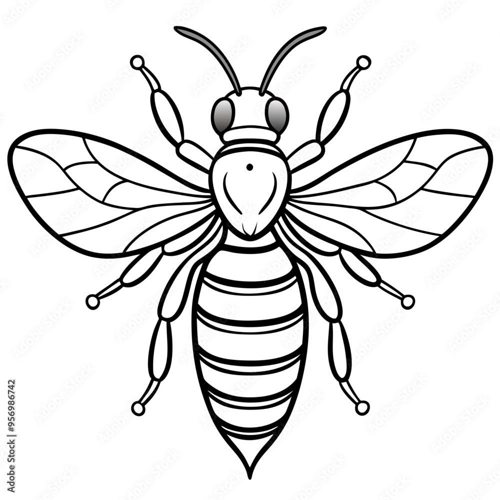 vector illustration of a bee vector illustration of a bee