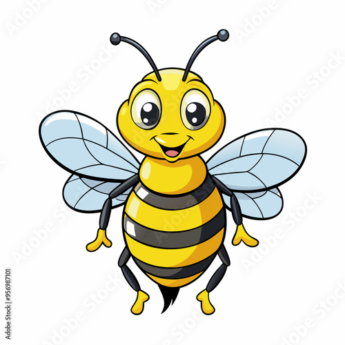 vector illustration of a bee