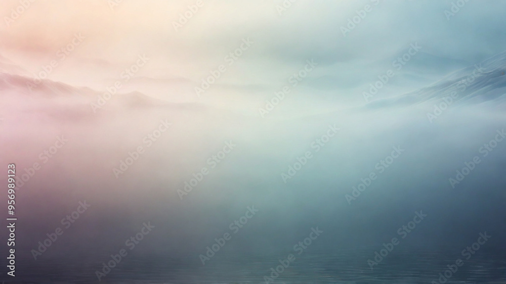Obraz premium Dreamy foggy landscape in pastel colors