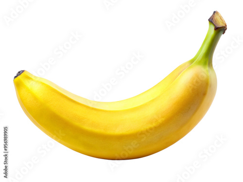 Isolated Banana with Transparent Background: Perfect for Graphic Design