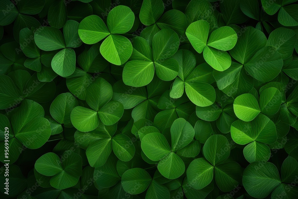 A lush display of vibrant green clovers, illustrating nature's beauty and freshness, perfect for eco-friendly themes. A lush display of vibrant green clovers, illustrating nature's beauty and freshness, perfect for eco-friendly themes.