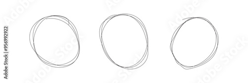 Circle line sketch icon in hand drawn style. Circular scribble doodle vector illustration on isolated background. Pencil or pen bubble sign business concept.