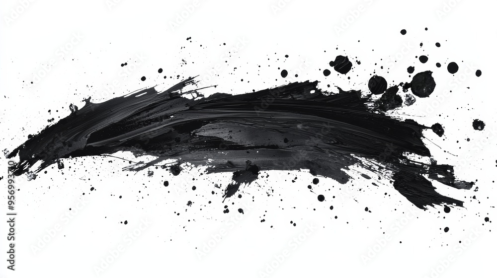 Grunge brushstroke with textured splatter effect. Grunge brushstroke with textured splatter effect.