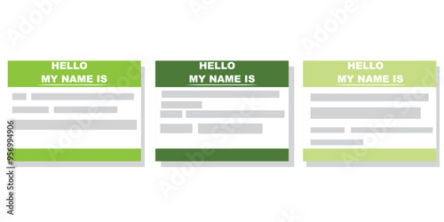 'hello my name is' background template