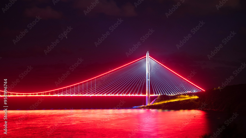 Fototapeta premium The bridge and its lighting.