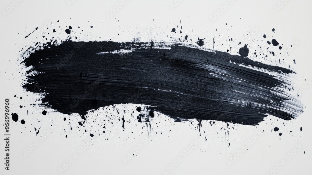 Grunge brushstroke with textured splatter effect. Grunge brushstroke with textured splatter effect.