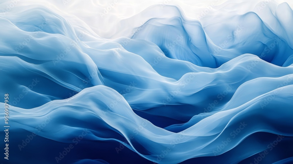 Obraz premium Abstract Blue Waves