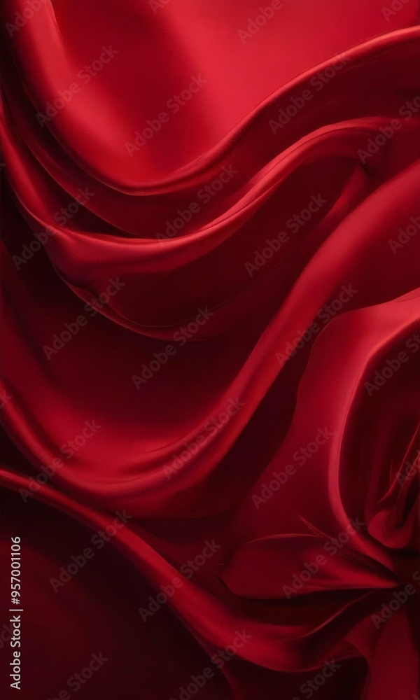 Obraz premium red silk fabric background