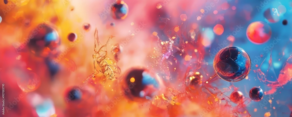 colorful abstract background with bubbles and colorful abstract background with bubbles and