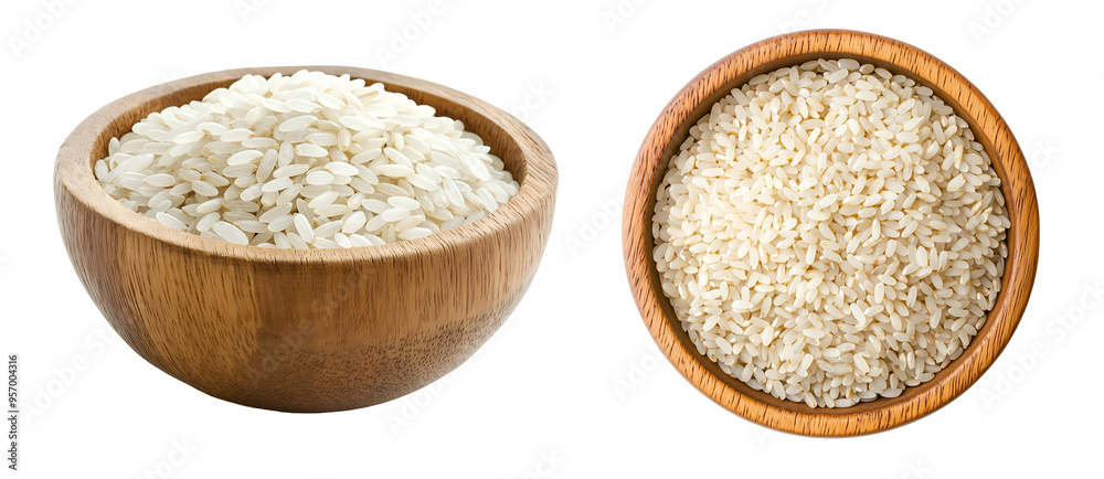 photo of uncooked brown rice in wooden bowls isolated background
photo of uncooked brown rice in wooden bowls isolated background