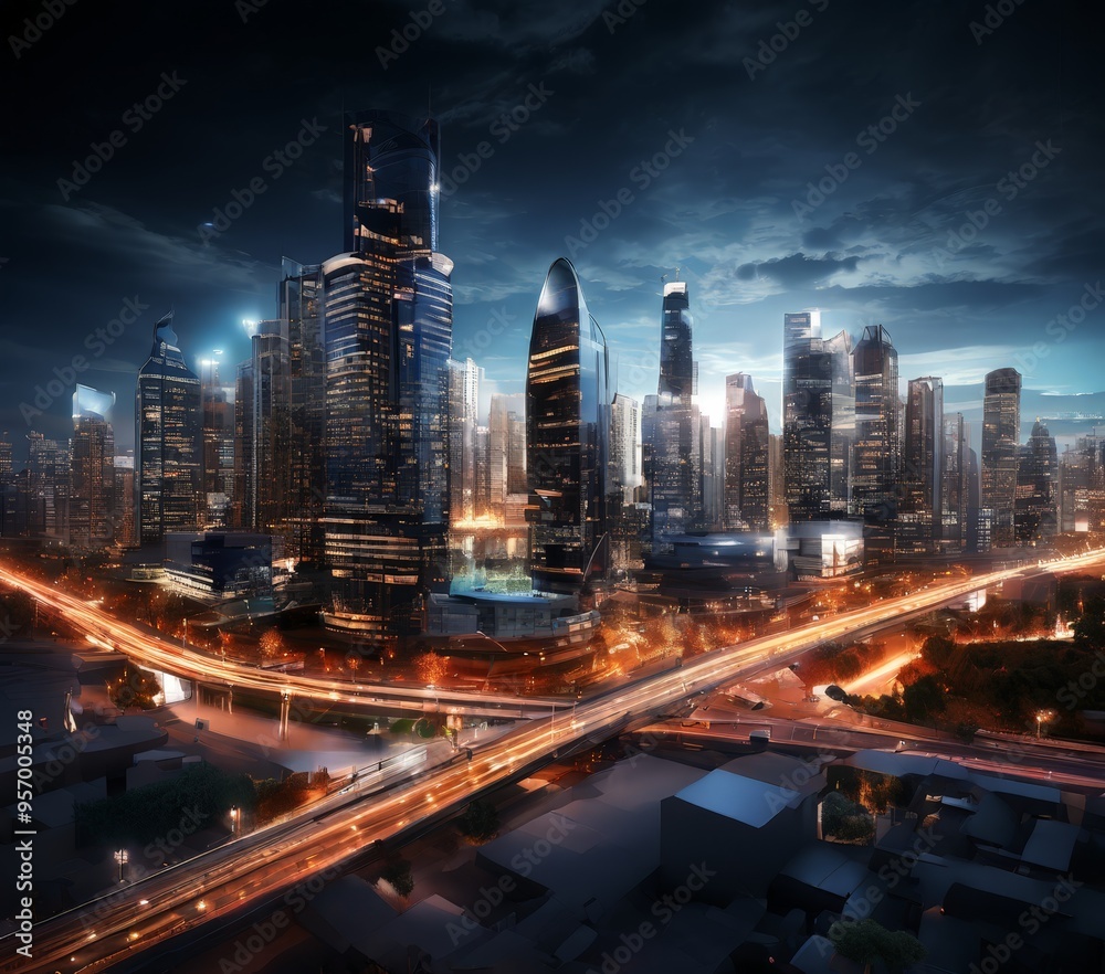 Fototapeta premium city at night