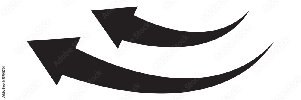 vector icon of a thin long arrow. Black arrows vector illustration. Icons isolated. black long arrow.