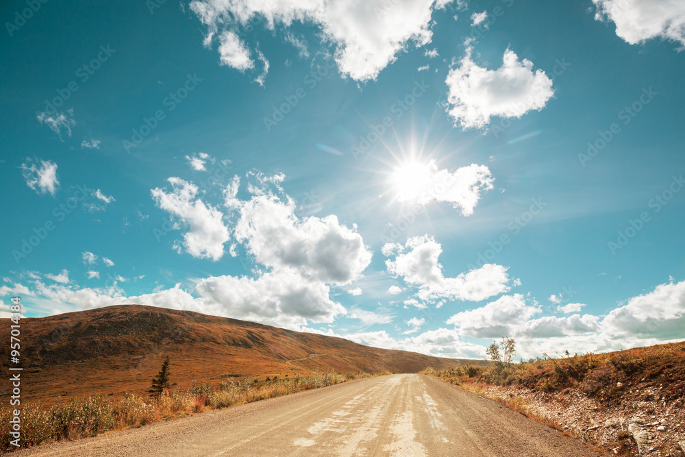 Road in tundra Road in tundra