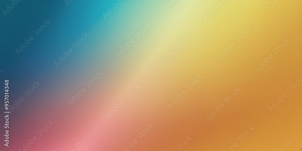 Obraz premium A vibrant, gradient-filled background that seamlessly transitions from dark blue at the top to a warm yellow at the bottom, with a subtle shimmer effect