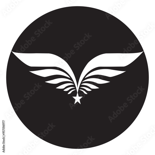 wing icon vector design photo