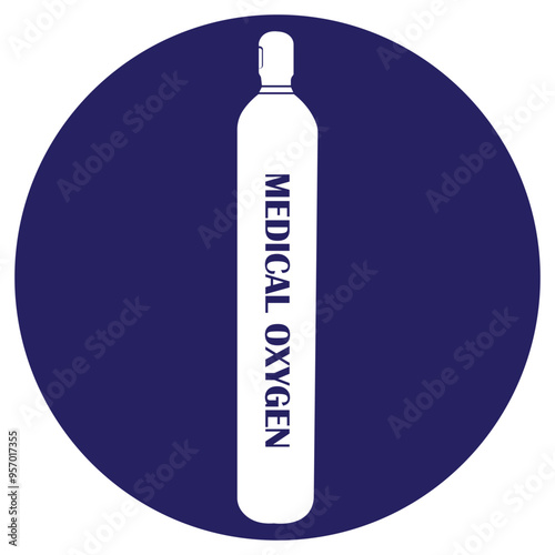 oxygen cylinder icon design