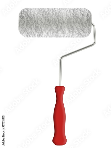 red paint roller